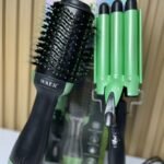 Combo WAER Profesional – Cepillo Secador + Pinza RIZADORA